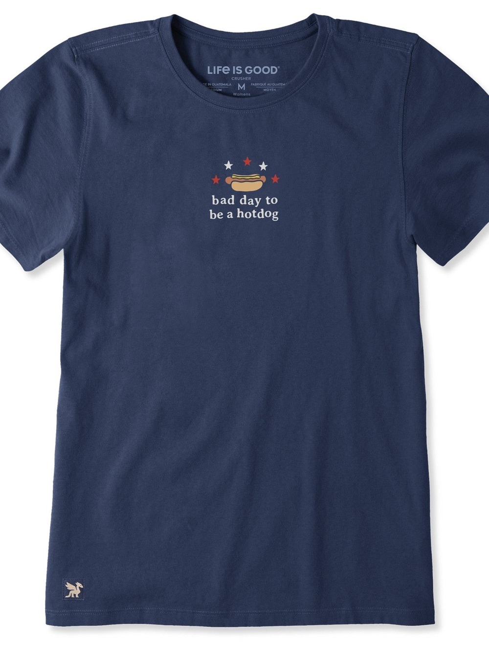 Life Is Good women’s Navy 'Bad Day to Be a Hotdog' Graphic Tee
